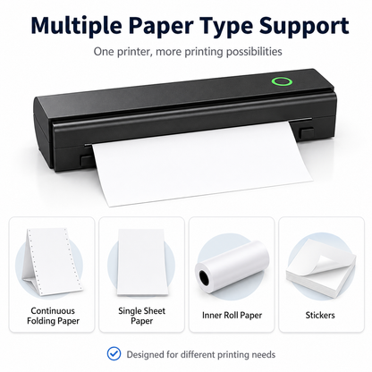 Zettix N80 Bluetooth Thermal Printer 80mm | Wireless Label & Receipt Printer | 90mm/s | Works with Shiprocket | USB-C + BT 5.0 | iOS, Android & Windows | No Ink Ever | 1 Yr Warranty