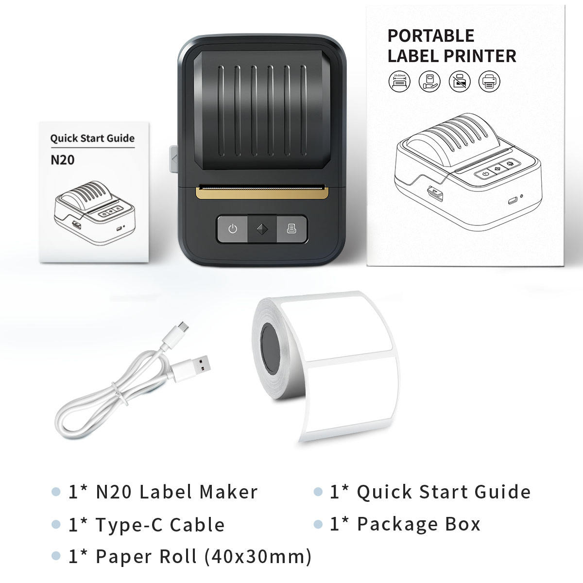 Portable Thermal Printer A4 Supports