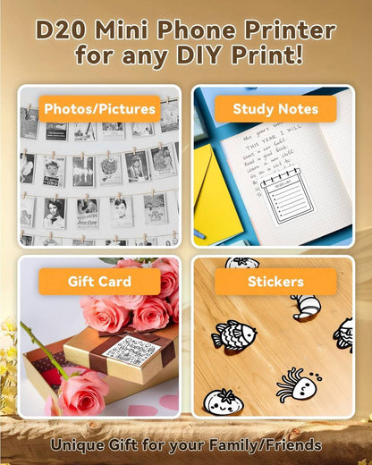 D20 Mini Sticker Printer