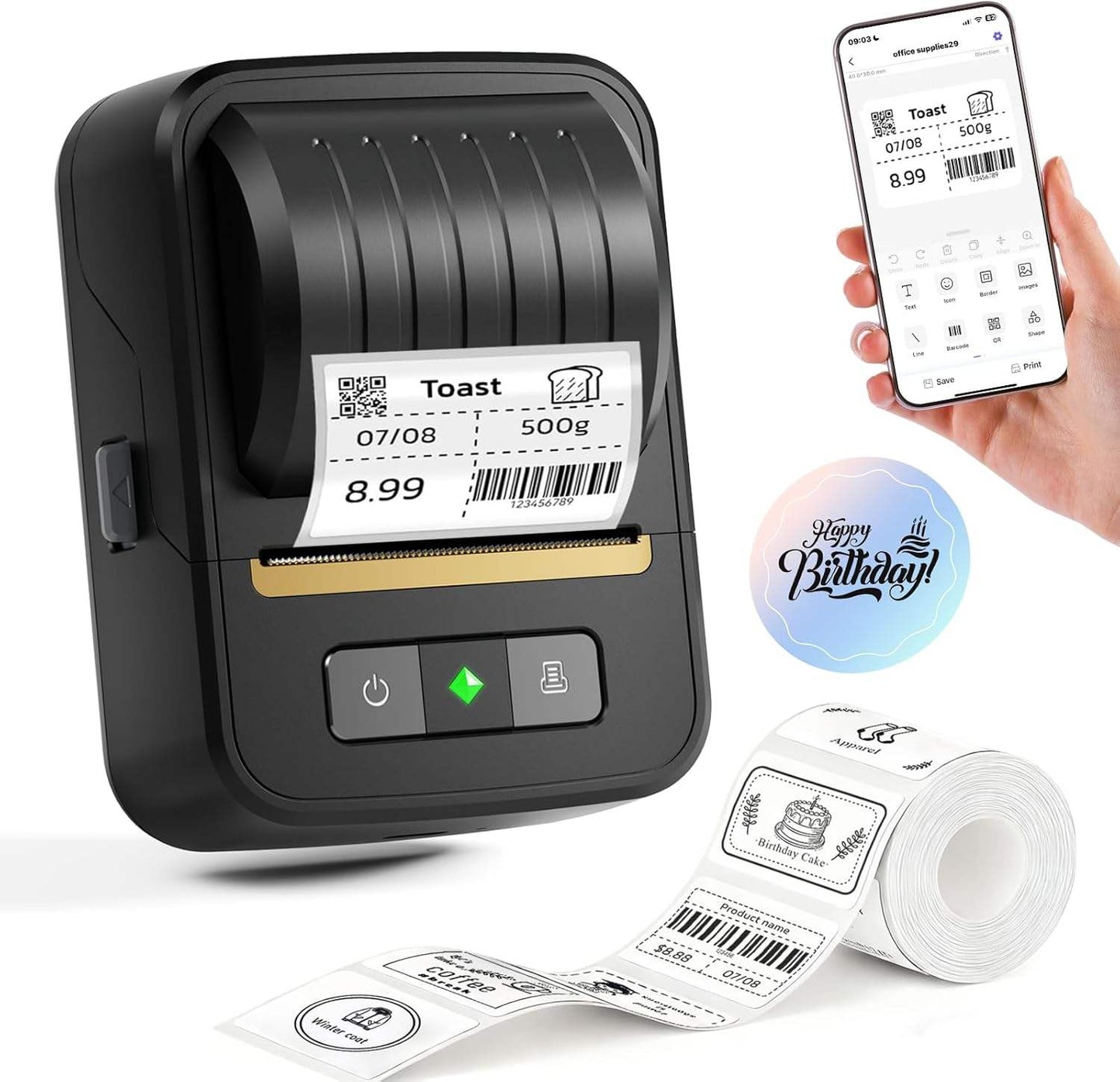 Portable Thermal Printer A4 Supports